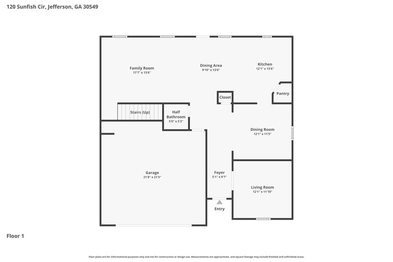 2,195/Mo, 120 Sunfish Cir Jefferson, GA 30549 Floor Plan View