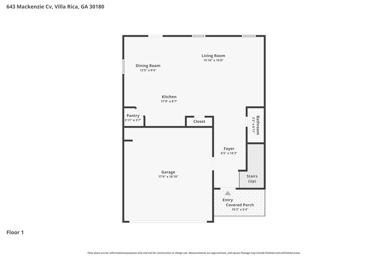 2,070/Mo, 643 Mackenzie Cv Villa Rica, GA 30180 Floor Plan View