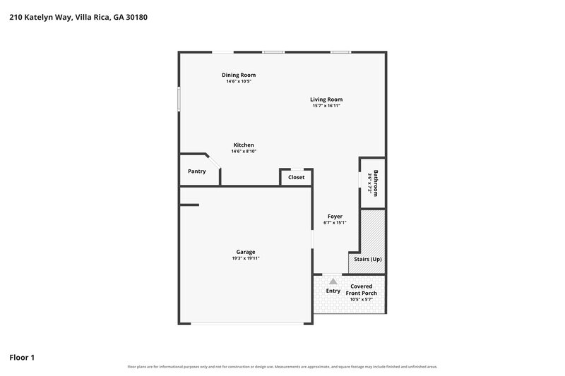 1,990/Mo, 210 Katelyn Way Villa Rica, GA 30180 Floor Plan View