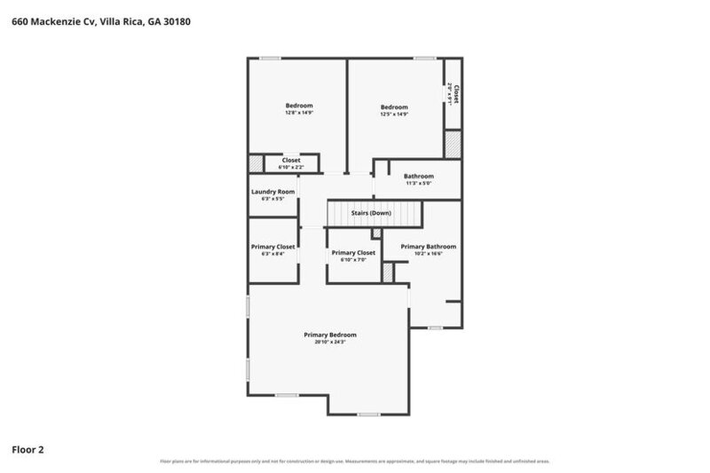 2,060/Mo, 660 Mackenzie Cv Villa Rica, GA 30180 Floorplan View