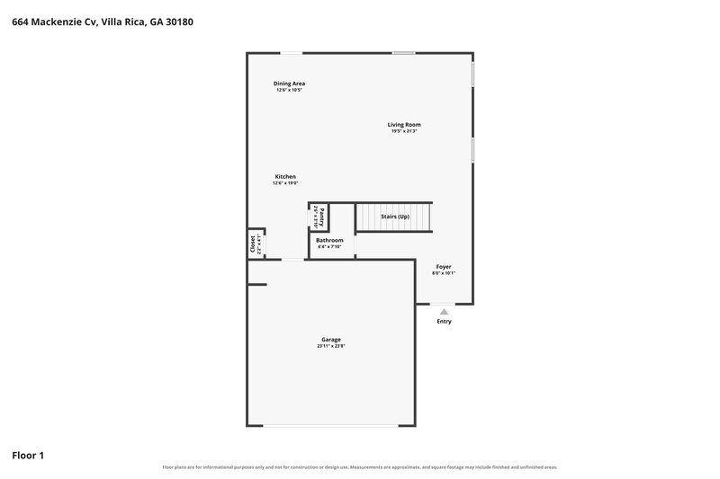 2,100/Mo, 664 Mackenzie Cv Villa Rica, GA 30180 Floor Plan View