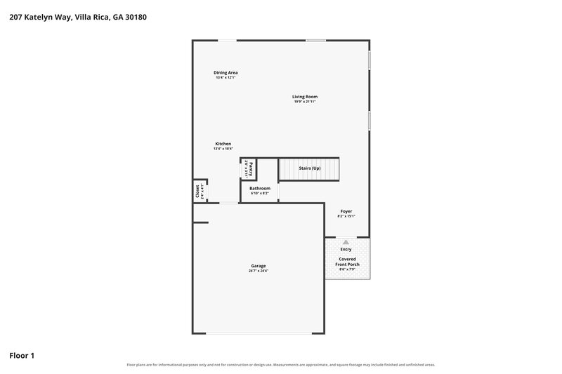 2,100/Mo, 207 Katelyn Way Villa Rica, GA 30180 Floor Plan View