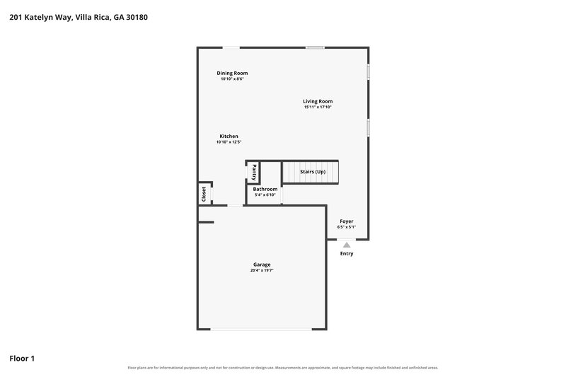 2,060/Mo, 201 Katelyn Way Villa Rica, GA 30180 Floor Plan View
