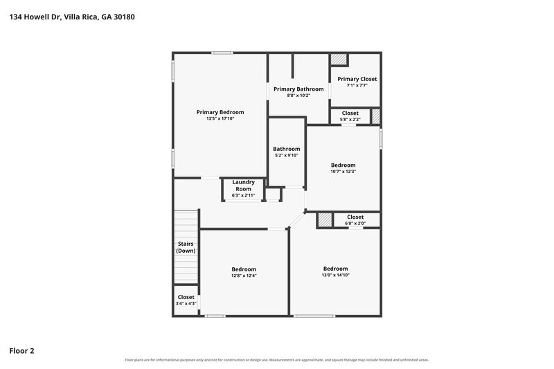 2,145/Mo, 134 Howell Dr Villa Rica, GA 30180 Floor Plan View 2