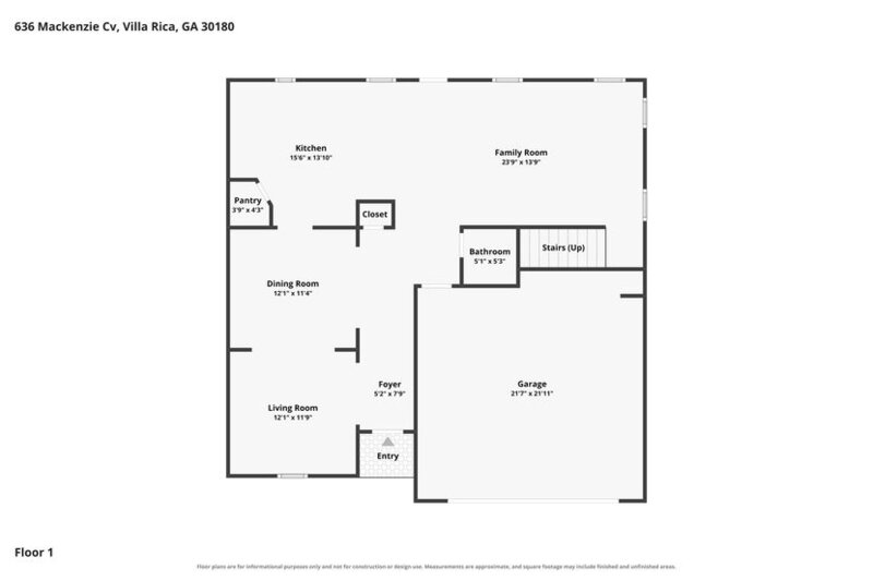 2,160/Mo, 636 Mackenzie Cv Villa Rica, GA 30180 Floorplan View