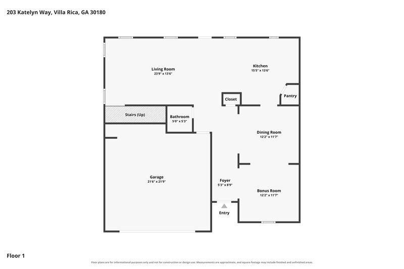 2,300/Mo, 203 Katelyn Way Villa Rica, GA 30180 Floor Plan View