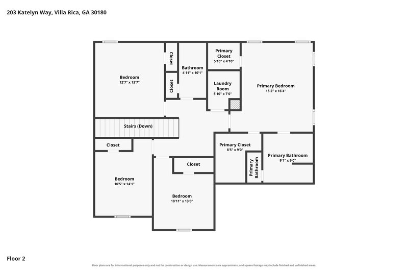 2,300/Mo, 203 Katelyn Way Villa Rica, GA 30180 Floor Plan View 2