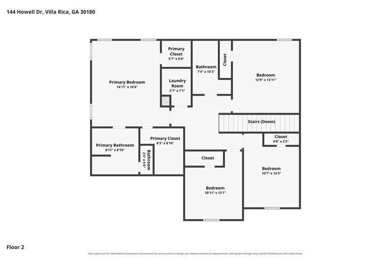 2,300/Mo, 144 Howell Dr Villa Rica, GA 30180 Floor Plan View 2