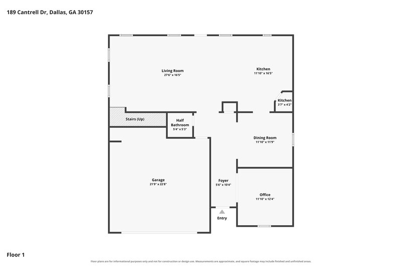 2,450/Mo, 189 Cantrell Dr Dallas, GA 30157 Floor Plan View
