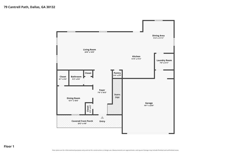 2,495/Mo, 79 Cantrell Way Dallas, GA 30157 Floor Plan View