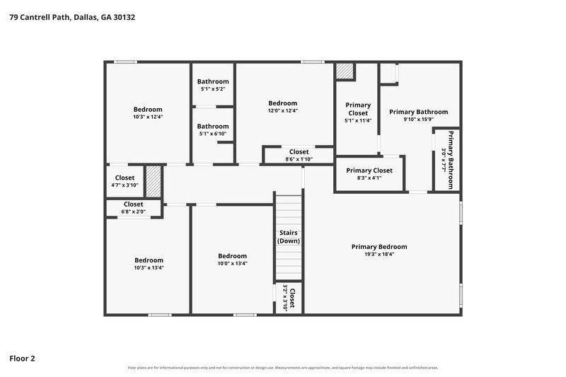2,495/Mo, 79 Cantrell Way Dallas, GA 30157 Floor Plan View 2