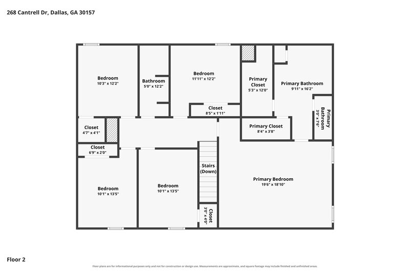 2,495/Mo, 268 Cantrell Dr Dallas, GA 30157 Floor Plan View 2