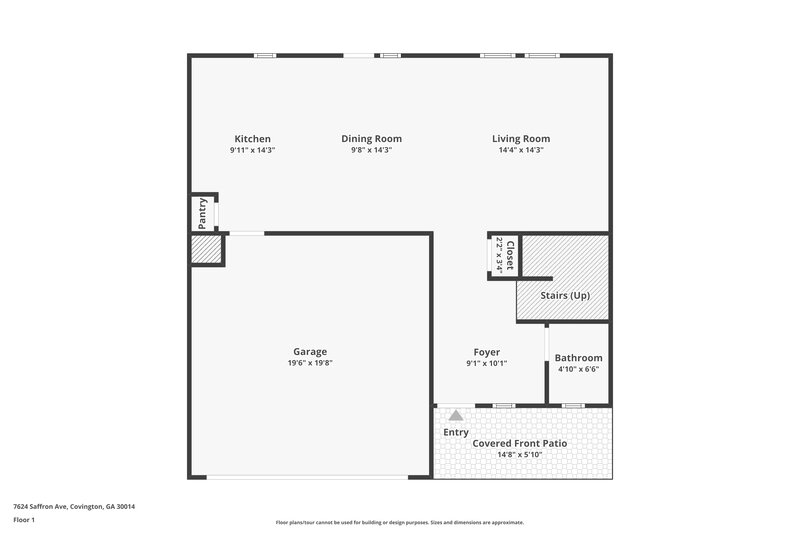 2,860/Mo, 7624 Saffron Ave Covington, GA 30014 Floorplan View