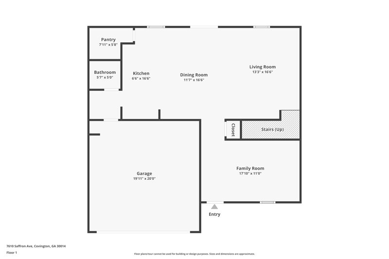 1,995/Mo, 7610 Saffron Ave Covington, GA 30014 Floor Plan View