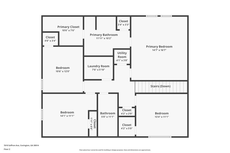 1,995/Mo, 7610 Saffron Ave Covington, GA 30014 Floor Plan View 2