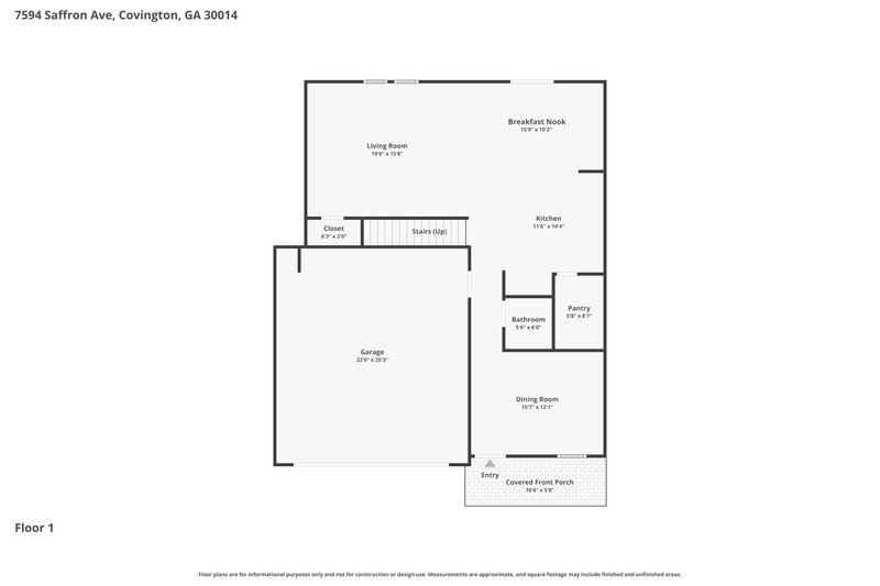 2,195/Mo, 7594 Saffron Ave Covington, GA 30014 Floor Plan View 2