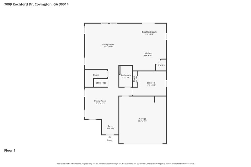 2,450/Mo, 7009 Rochford Dr Covington, GA 30014 Floor Plan View