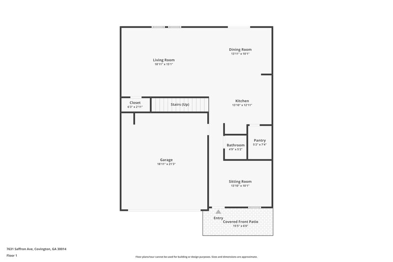 2,140/Mo, 7631 Saffron Ave Covington, GA 30014 Floor Plan View
