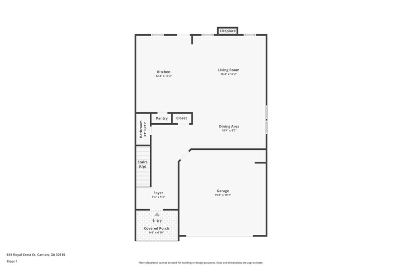 2,060/Mo, 618 Royal Crest Ct Canton, GA 30115 Floor Plan View
