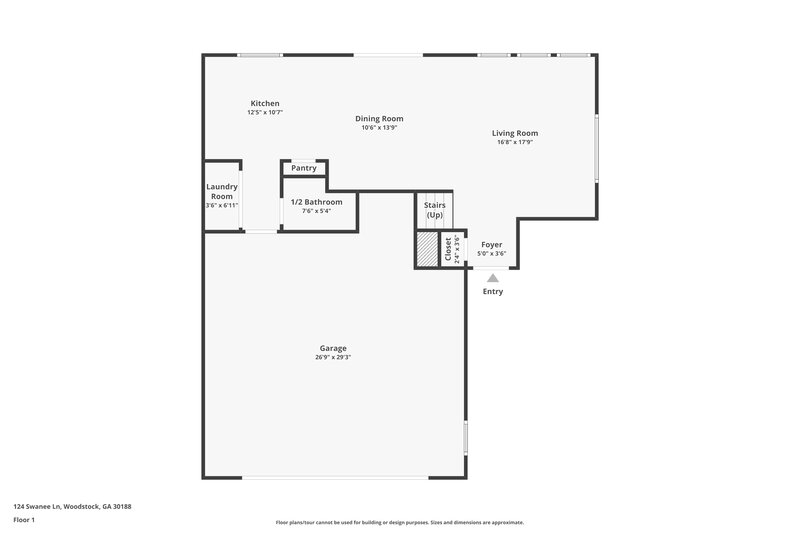 1,945/Mo, 124 Swanee Ln Woodstock, GA 30188 Floor Plan View