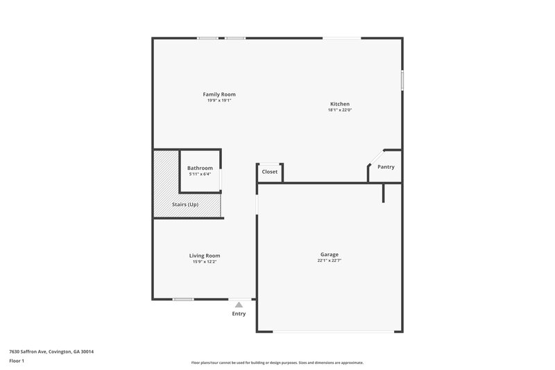 2,075/Mo, 7630 Saffron Ave Covington, GA 30014 Floor Plan View