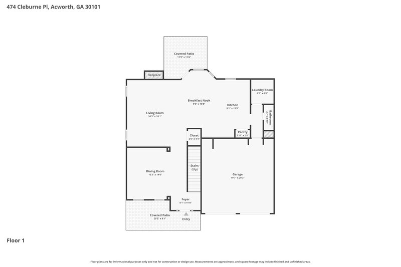 2,655/Mo, 474 Cleburne Pl Acworth, GA 30101 Floor Plan View