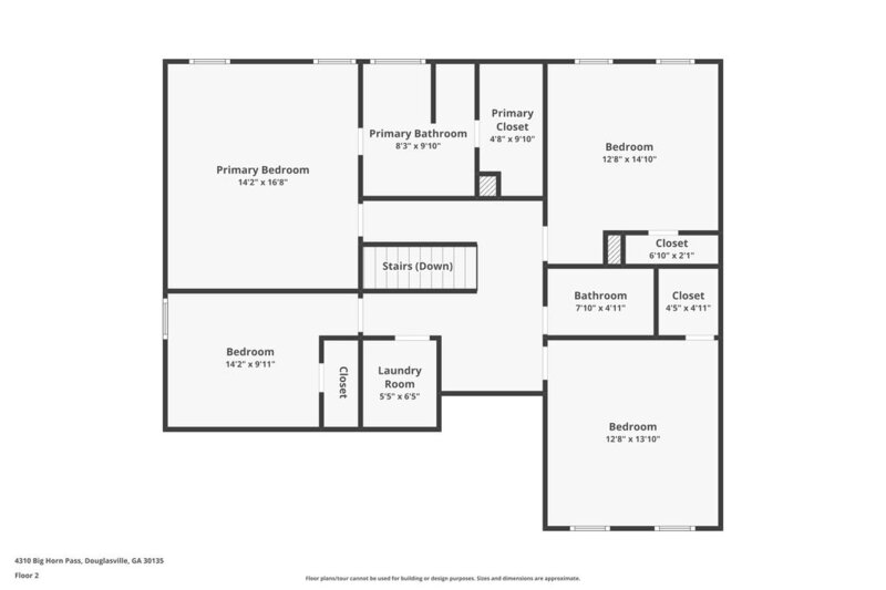 2,180/Mo, 4310 Big Horn Pass Douglasville, GA 30135 Floorplan View 2