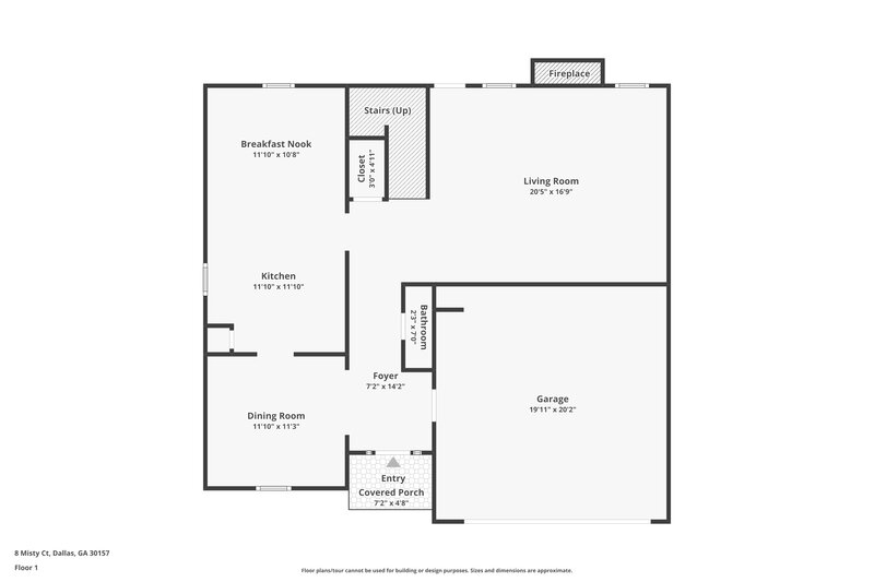 1,745/Mo, 8 Misty Ct Dallas, GA 30157 Floor Plan View