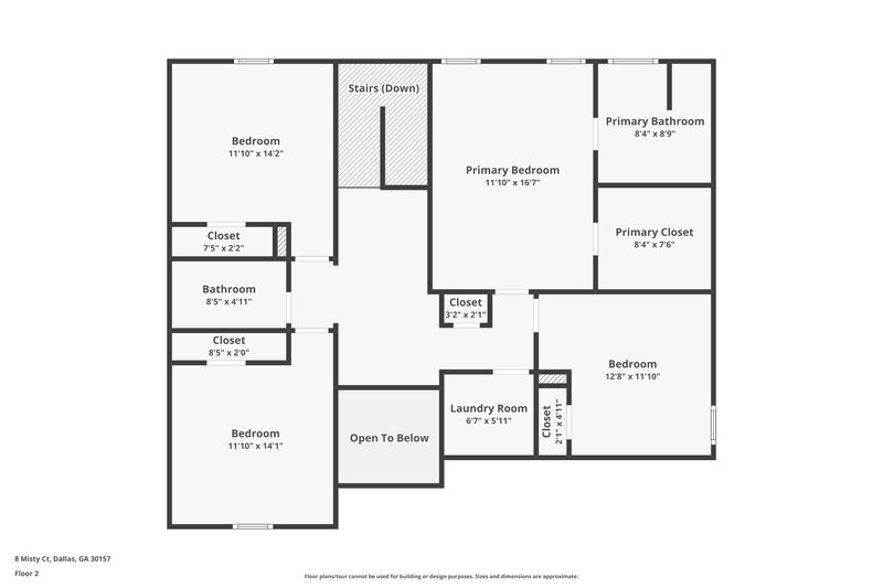 1,745/Mo, 8 Misty Ct Dallas, GA 30157 Floor Plan View 2