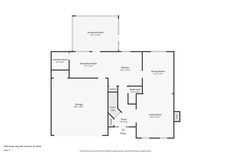 2,240/Mo, 5020 Amber Way NW Acworth, GA 30102 Floor Plan View
