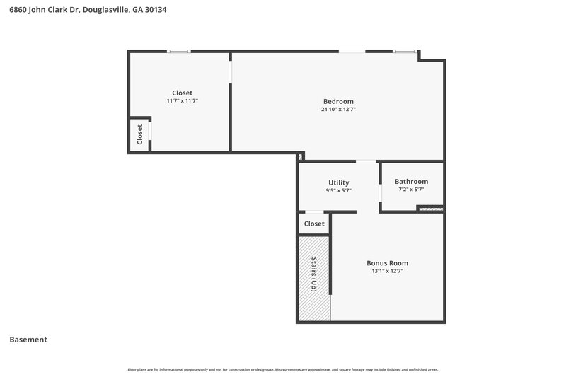 2,225/Mo, 6860 John Clark Dr Douglasville, GA 30134 Floor Plan View