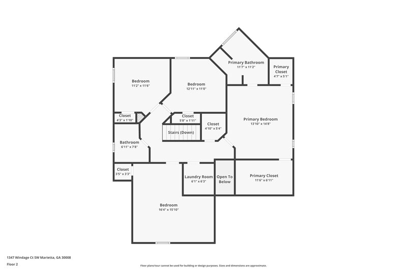 2,625/Mo, 1347 Windage Ct SW Marietta, GA 30008 Floor Plan View 2