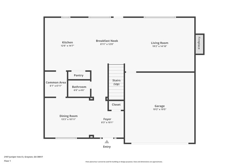 2,290/Mo, 2107 Juniper Ives Ct Grayson, GA 30017 Floor Plan View