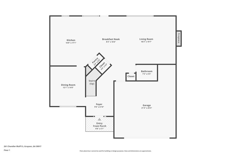 2,020/Mo, 261 Chandler Bluff Ct Grayson, GA 30017 Floor Plan View