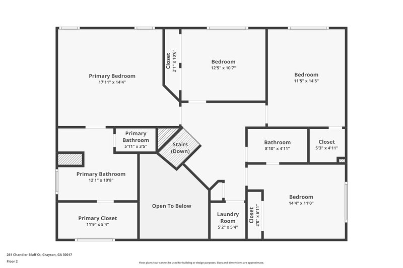 2,020/Mo, 261 Chandler Bluff Ct Grayson, GA 30017 Floor Plan View 2