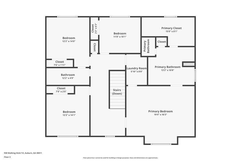 2,090/Mo, 930 Walking Stick Trl Auburn, GA 30011 Floor Plan View 2