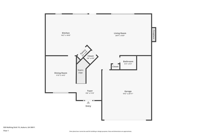 2,370/Mo, 920 Walking Stick Trl Auburn, GA 30011 Floor Plan View