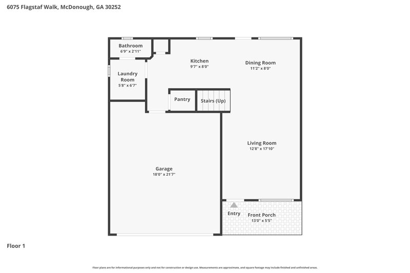 1,895/Mo, 6075 Flagstaf Walk McDonough, GA 30252 Floor Plan View