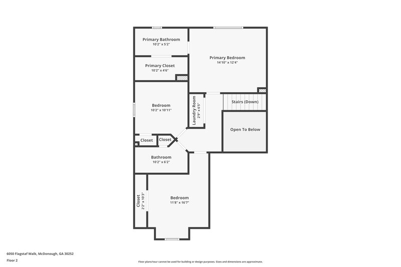 1,825/Mo, 6050 Flagstaf Walk McDonough, GA 30252 Floor Plan View 2