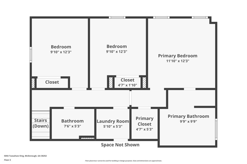 1,765/Mo, 5055 Tussahaw Crossing McDonough, GA 30252 Floor Plan View 2