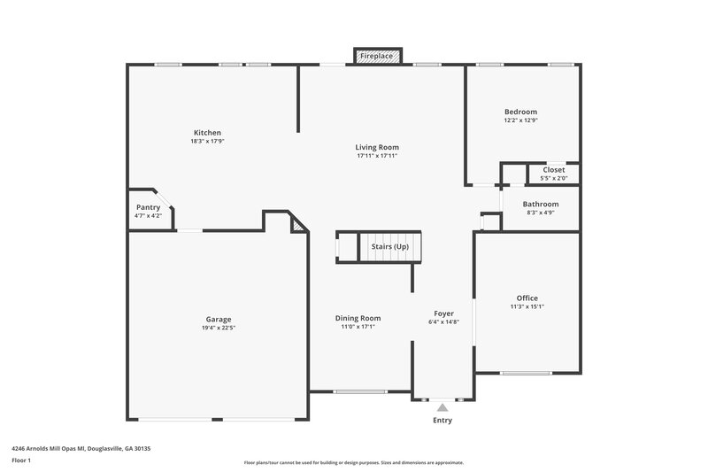 2,210/Mo, 4246 Arnolds Mill Opas Douglasville, GA 30135 Floor Plan View
