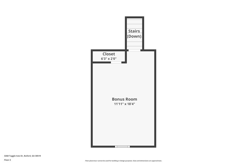 2,075/Mo, 3268 Tuggle Ives Dr Buford, GA 30519 Floor Plan View 2