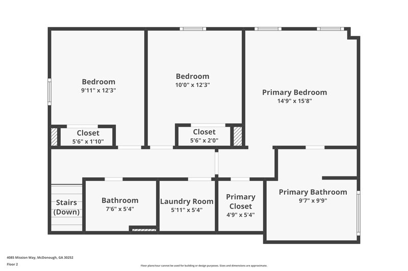 1,715/Mo, 4085 Mission Way McDonough, GA 30252 Floor Plan View 2