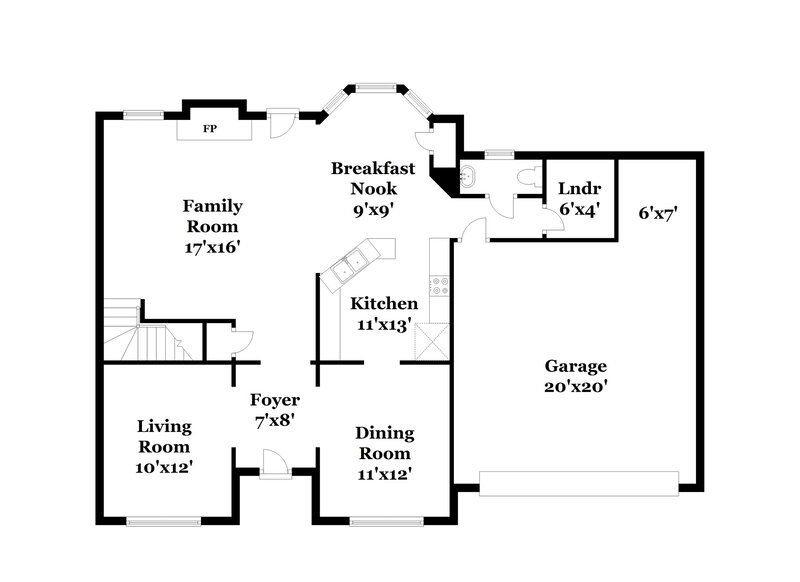 2,640/Mo, 3511 Cast Bend Way Buford, GA 30519 Floor Plan View