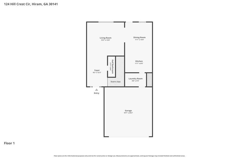 2,075/Mo, 124 Hillcrest Cir Hiram, GA 30141 Floor Plan View