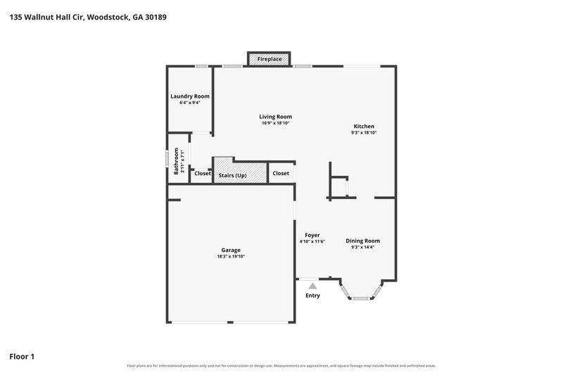 2,145/Mo, 135 Wallnut Hall Cir Woodstock, GA 30189 Floor Plan View
