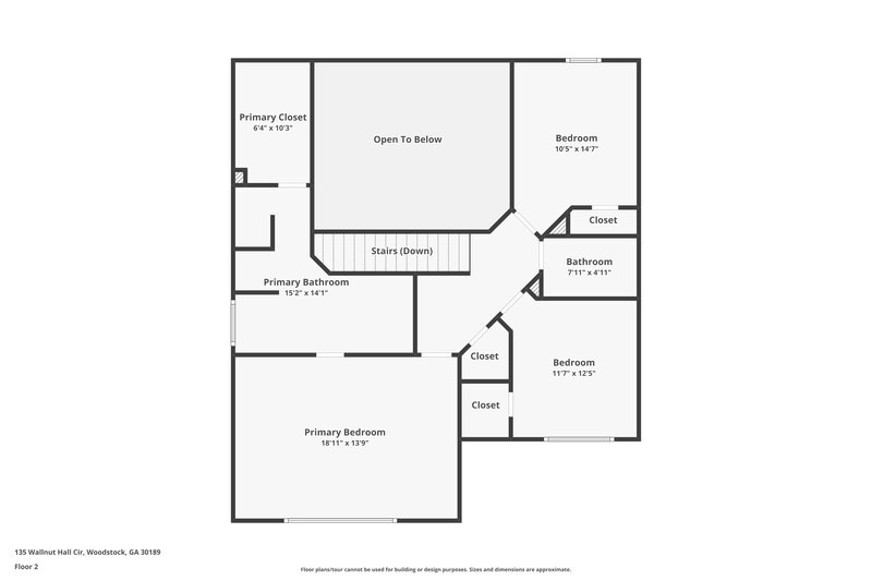 3,220/Mo, 135 Wallnut Hall Cir Woodstock, GA 30189 Floor Plan View 2