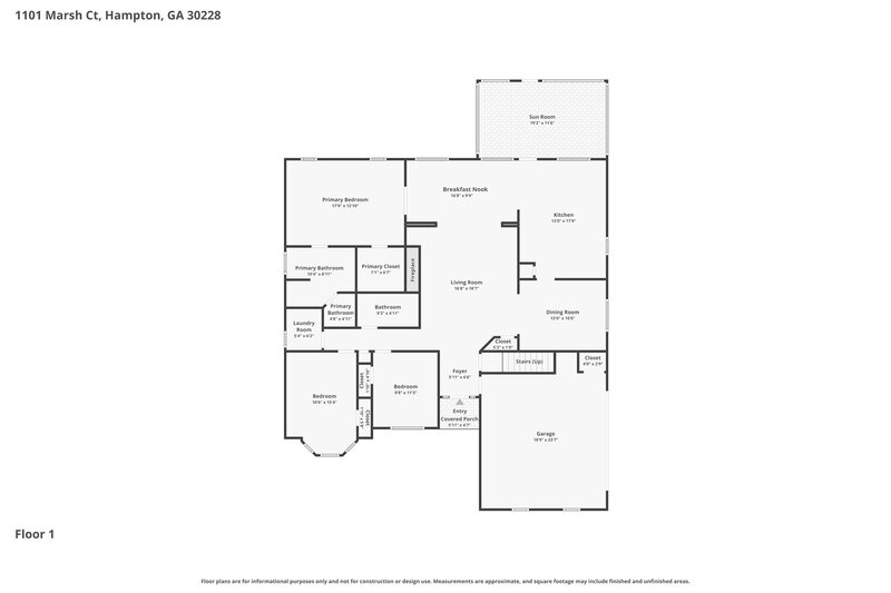 2,185/Mo, 1101 Marsh Ct Hampton, GA 30228 Floor Plan View 2