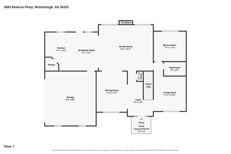 2,420/Mo, 2083 Reserve Pkwy McDonough, GA 30253 Floor Plan View