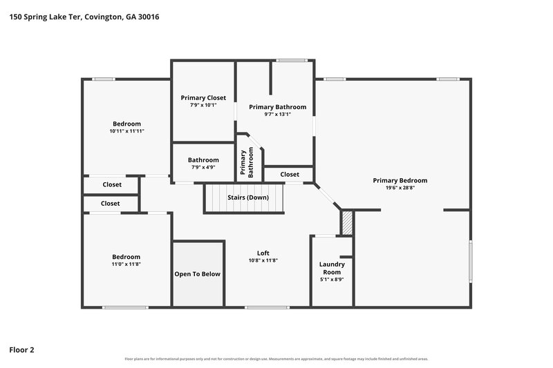 2,235/Mo, 150 Spring Lake Ter Covington, GA 30016 Floor Plan View 2